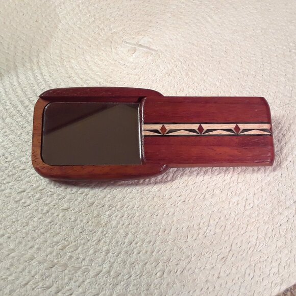 Padauk Secret Mirror Box - Tulips Inlay from Heartwood Creations (NWOT) - Picture 5 of 5